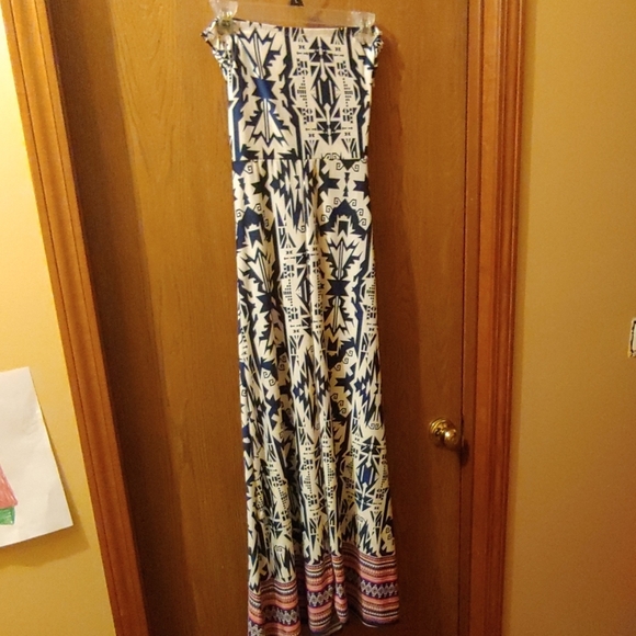 Manderine Blue Maxi Dress Size XS - Picture 4 of 6